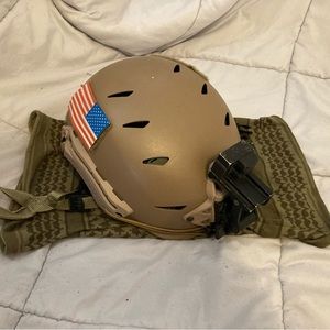 Tan Tactical helmet